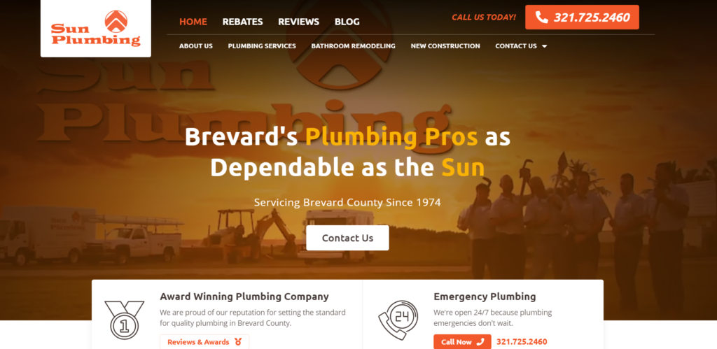 Sun Plumbing Website